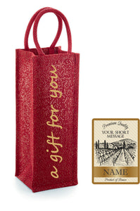 Personalised Wine Gift Bag & Sticker