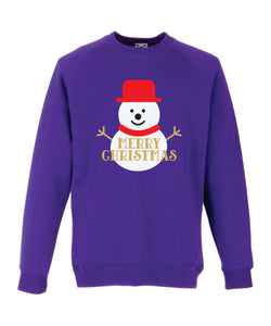 Kids Christmas Sweatshirt (Merry Christmas Snowman)